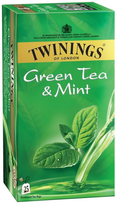 Twininngs Green Tea and Mint 25 Tea Bags. توينينجز شاي اخضر و نعناع ٢٥ كيس شاي