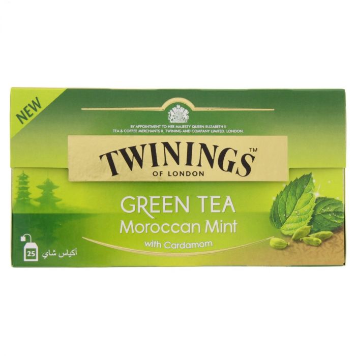 Twininngs Green Tea Moroccan Mint 25 Teabags. شاي أخضر بالنعناع المغربي ٢٥ كيس